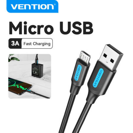 Vention Micro Usb Cable Fast Charging connector Charger for Android Fast Charger For Samsung S7 Xiaomi Redmi Note 5 Pro Realme Android Mobile Phone Micro Charger cord