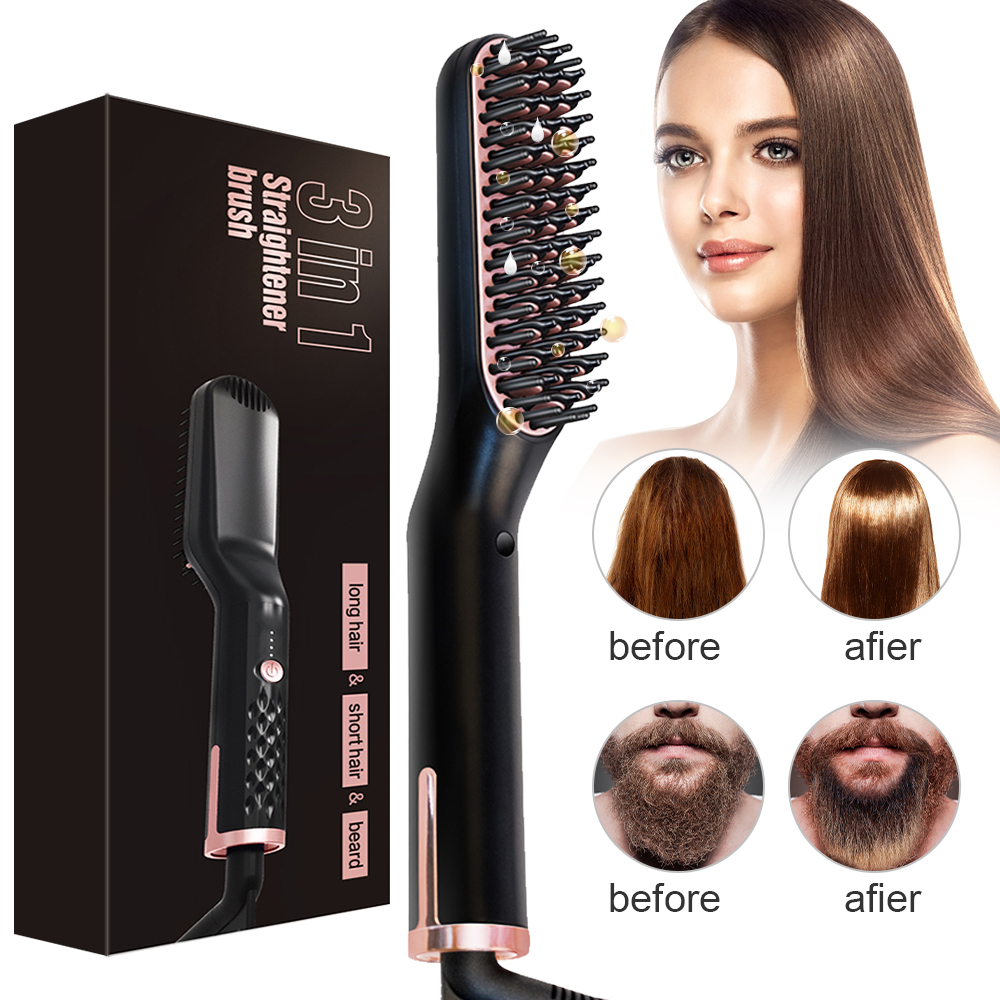 Hot Combhair Smooth Comb, Electrical Heating Antibrewing Press Wet