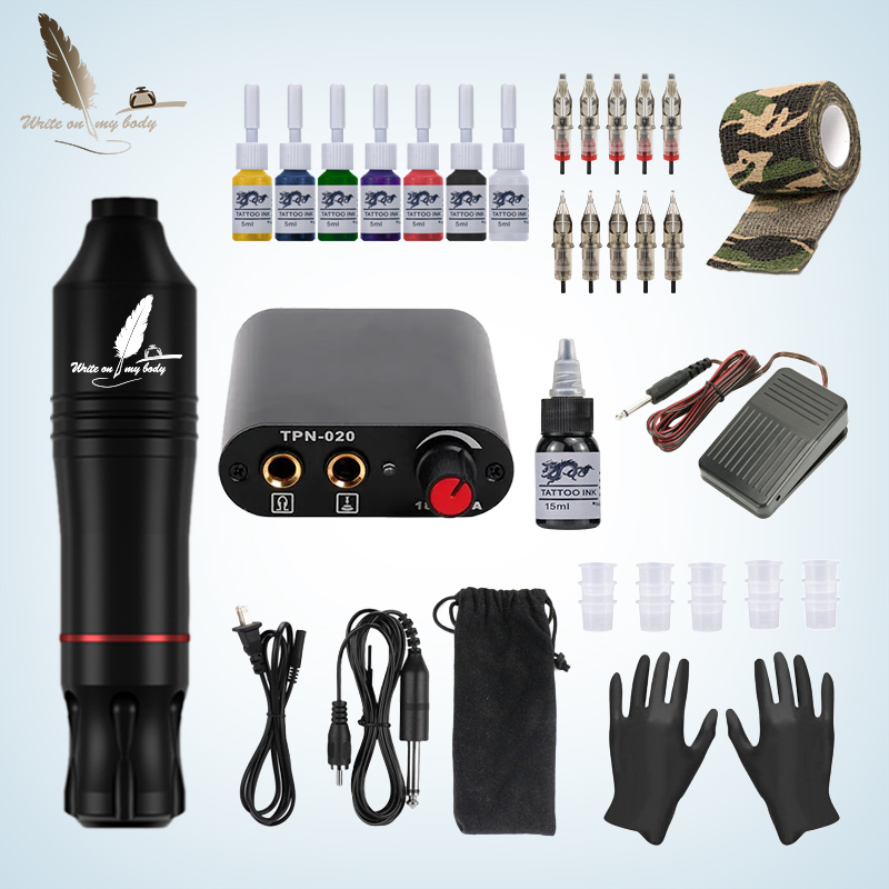 Tattoo Kit Professional Rotary Tattoo Machine Pen Kit With Cartridges  Needles Permanent Makeup Tattoo Machine Set For Body Art  Fruugo NO