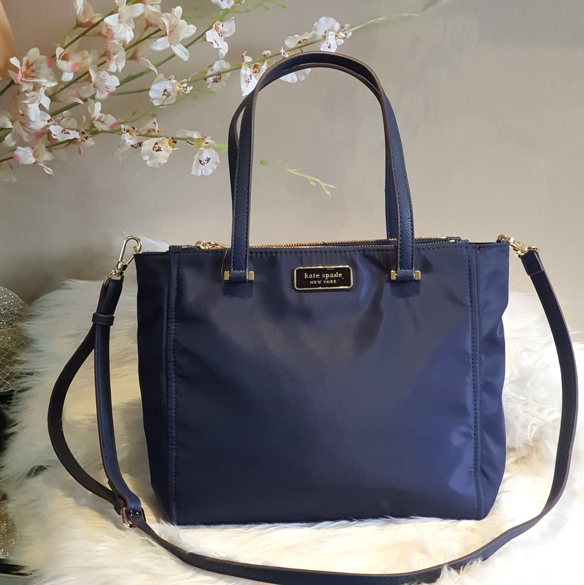 Kate spade sale navy blue purse