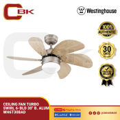 Westinghouse 30" Turbo Swirl Ceiling Fan with Light and Glass