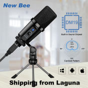 New Bee USB Condenser Mic with Tripod Stand - Plug and Play