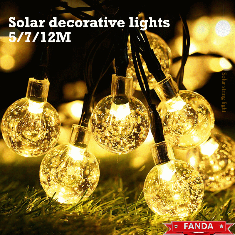 Solar 100 led string fairy light Christmas light with Outdoor ...