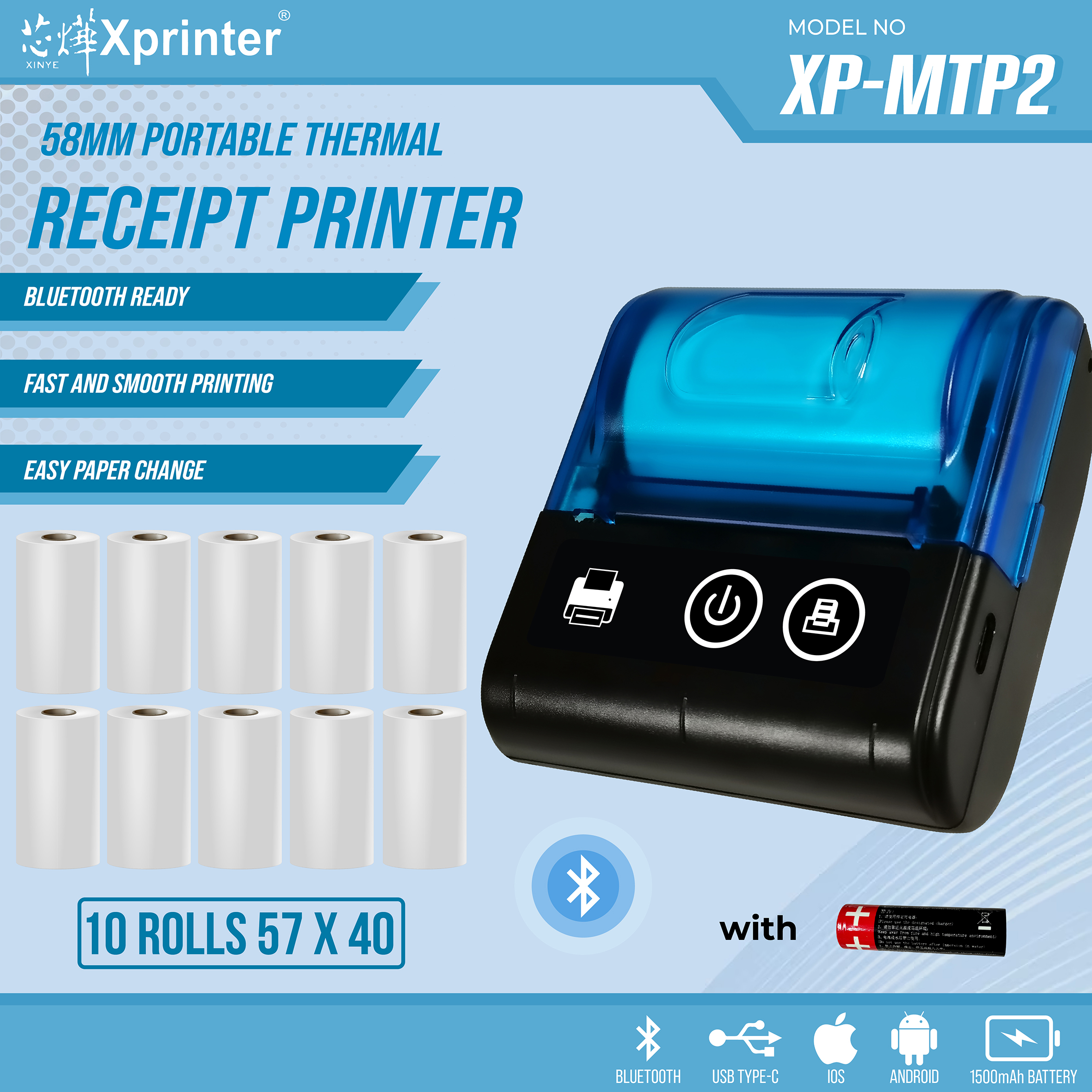 Smart Mini Print Portable Bluetooth Phone Printing Multifunctional HD Photo  Inkless Printer M02S 300DPI Thermal Printers - AliExpress