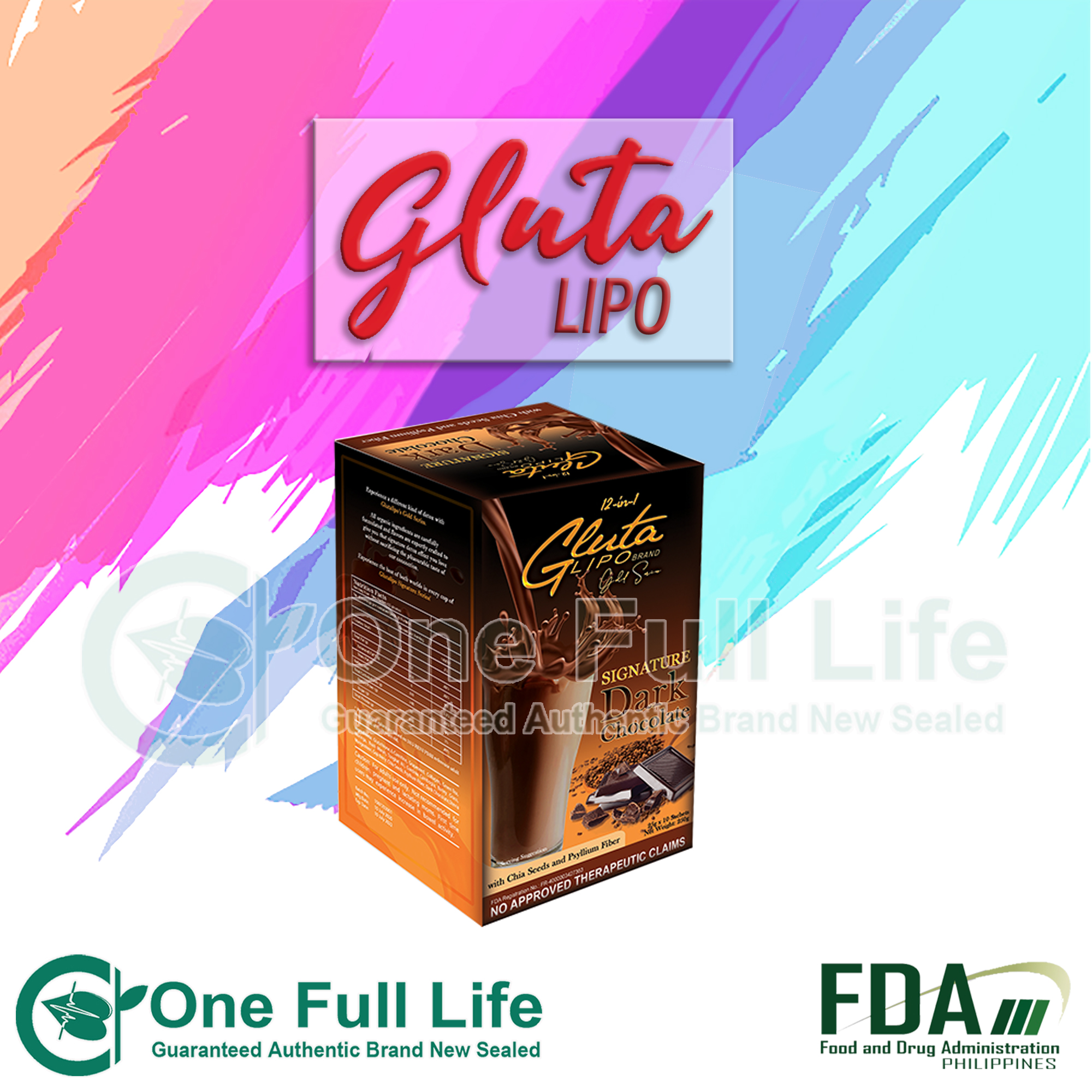 Gluta Lipo GlutaLipo Gold Series Signature DARK CHOCOLATE 1 Box 