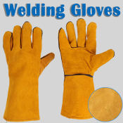 Tig Mig Leather Welding Gloves, Heat Resistant Work Gloves