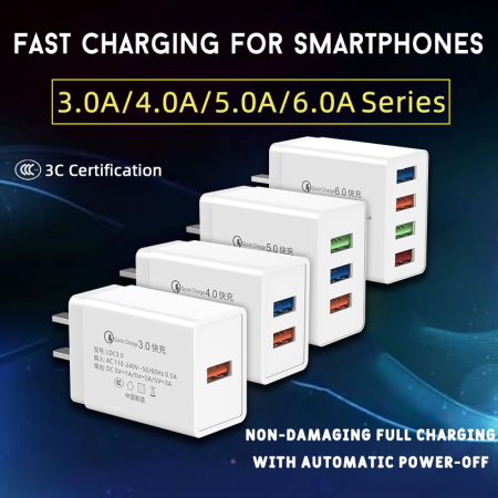 Fast Charging Multiport USB Charger for Android Devices - 