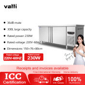 VATTI Commercial Stainless Steel Freezer Workbench