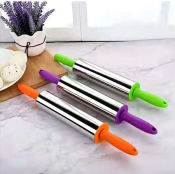Rolling pin,pressing stick,pizza roll,stick dough roller,non-stick,stainless steel 20CM（random color 1pcs）