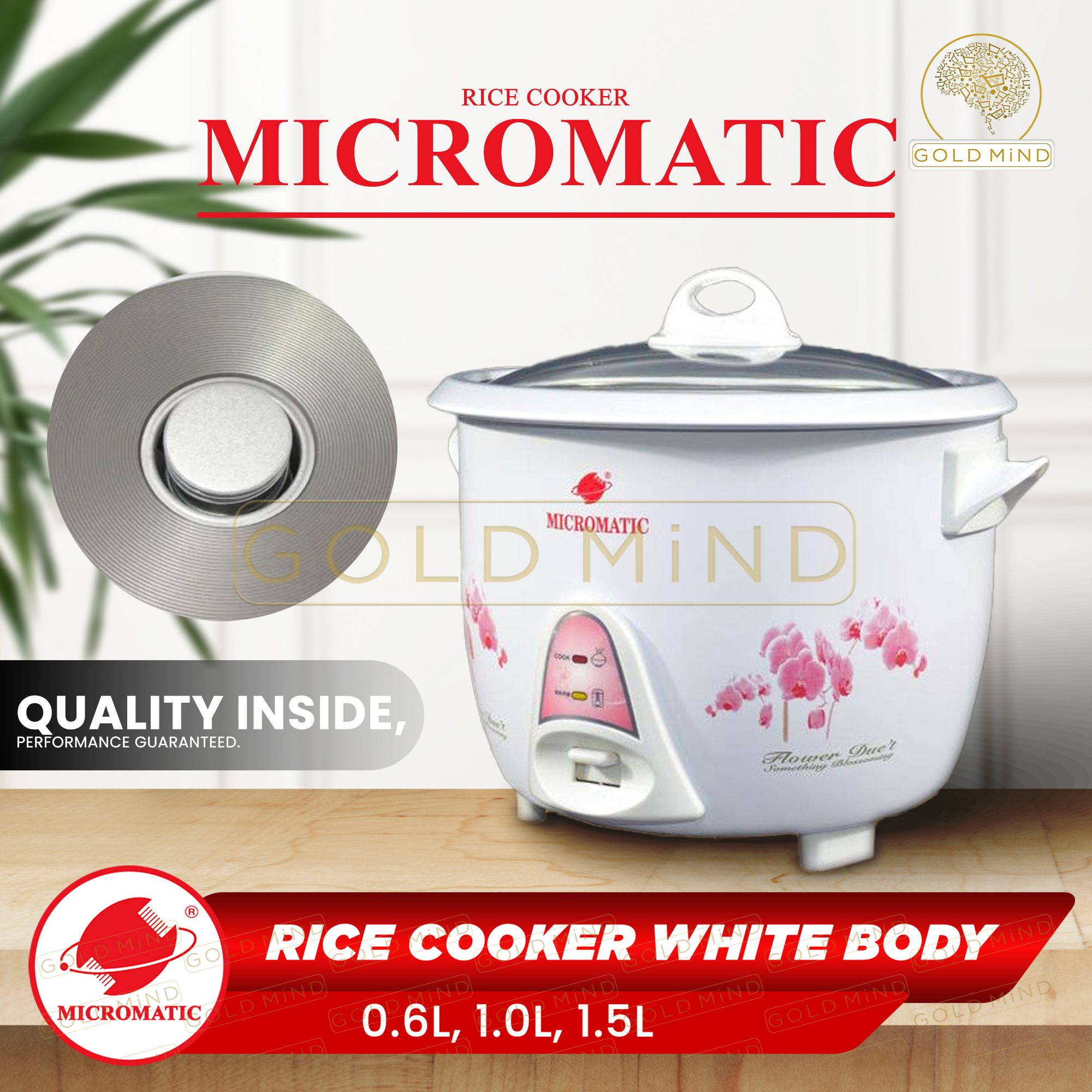 Micromatic Rice Cooker 6-8 Person 620W - Yellow Elephant Everyday Low Price