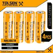 Tolsen Heavy Duty Zinc Carbon Batteries - AAA | AA