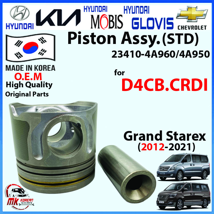 OEM] Piston Assy. (STD). 1 pc. for Grand Starex(2012-2021). D4CB