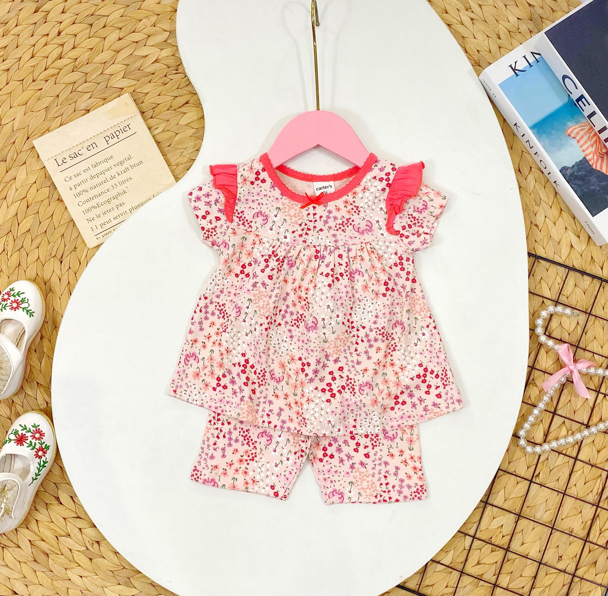 Carters Playset/Terno Shorts for Girls Size 3T to 7T (Runs small 15yo