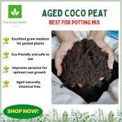 Aged Cocopeat soil for plants  dark premium