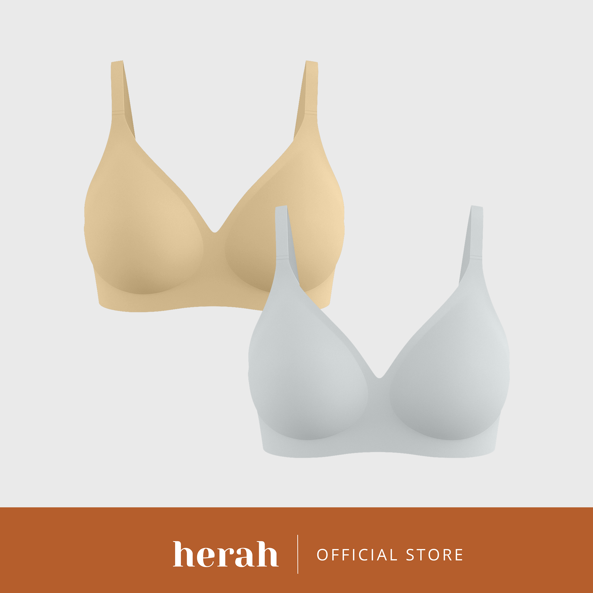 Herah Seamless Buckle Bra 2pcs, Wireless, with Hook, Buttery Soft, Plus Size Women - Image 4