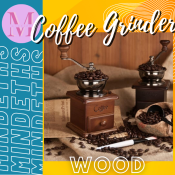 Vintage Wood Base Coffee Grinder - 