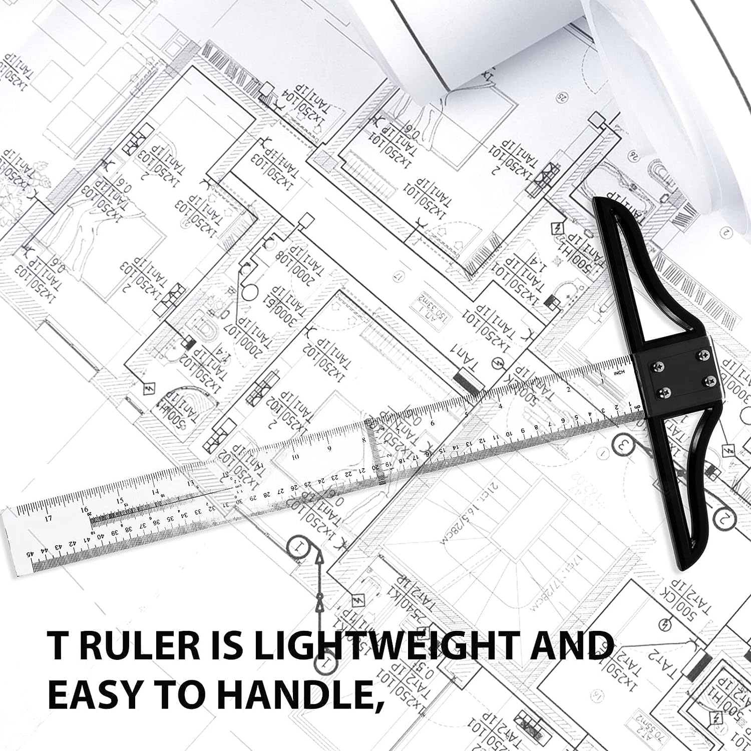 18 Inch Ruler OKUMEYR T-Square Ruler, 20.71 X 11.42 Inch, Acrylic & ABS,  Injection Molded, Clear, Double-Sided, T-Shaped, 12, 18, Inch Graduated,  Crafting, Drafting, Woodworking, Blueprints, Technical Drawings Drafting T  Square