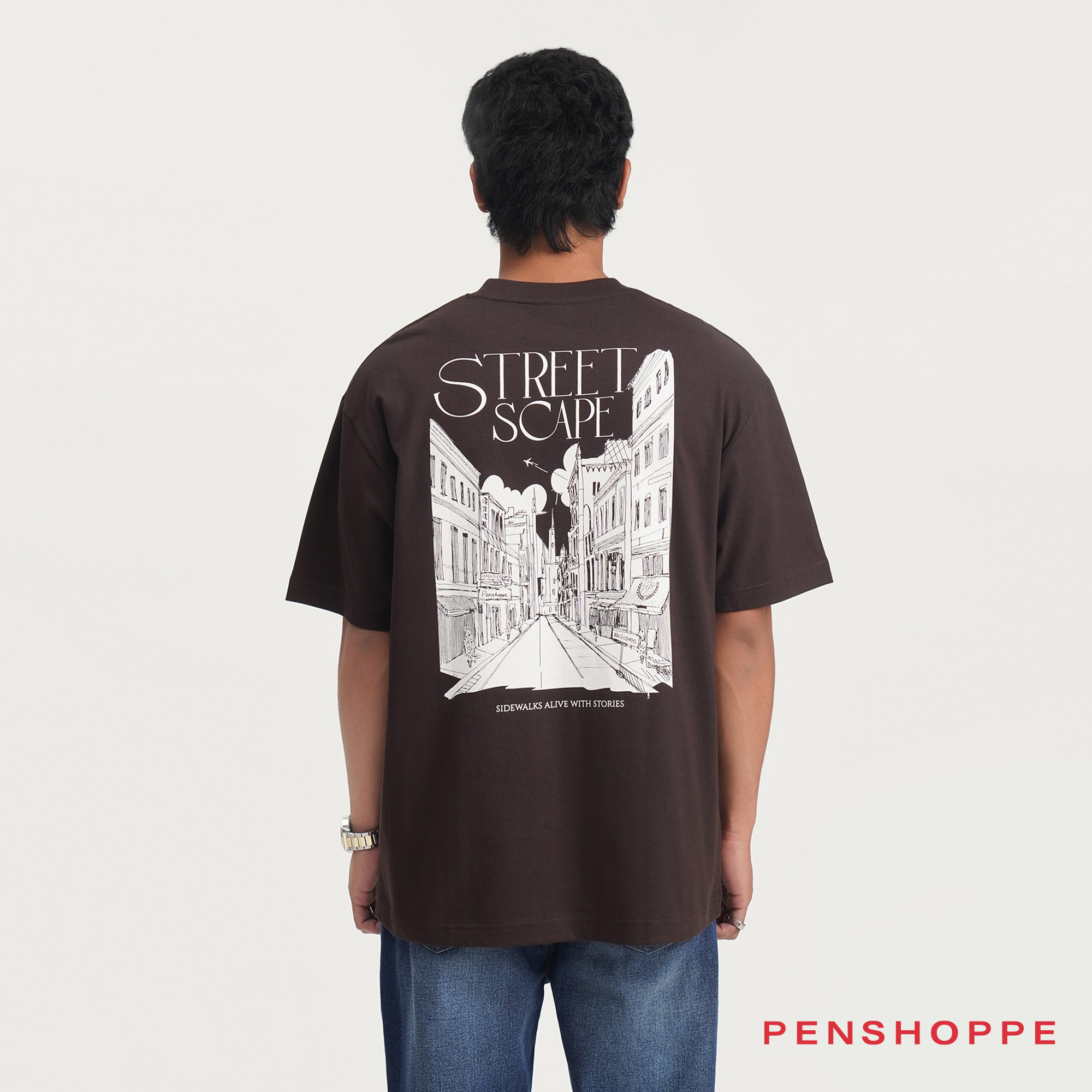 Penshoppe Serpent Strike Relaxed Fit Graphic T-Shirt For Men