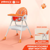 Yoboo Baby High Chair | Adjustable, Comfortable, and Easy-to-Clean
