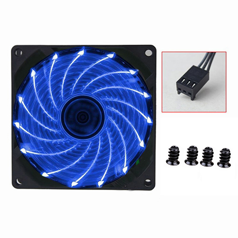 9cm 92mm LED Fan 90mm 4PIN 3PIN PC 