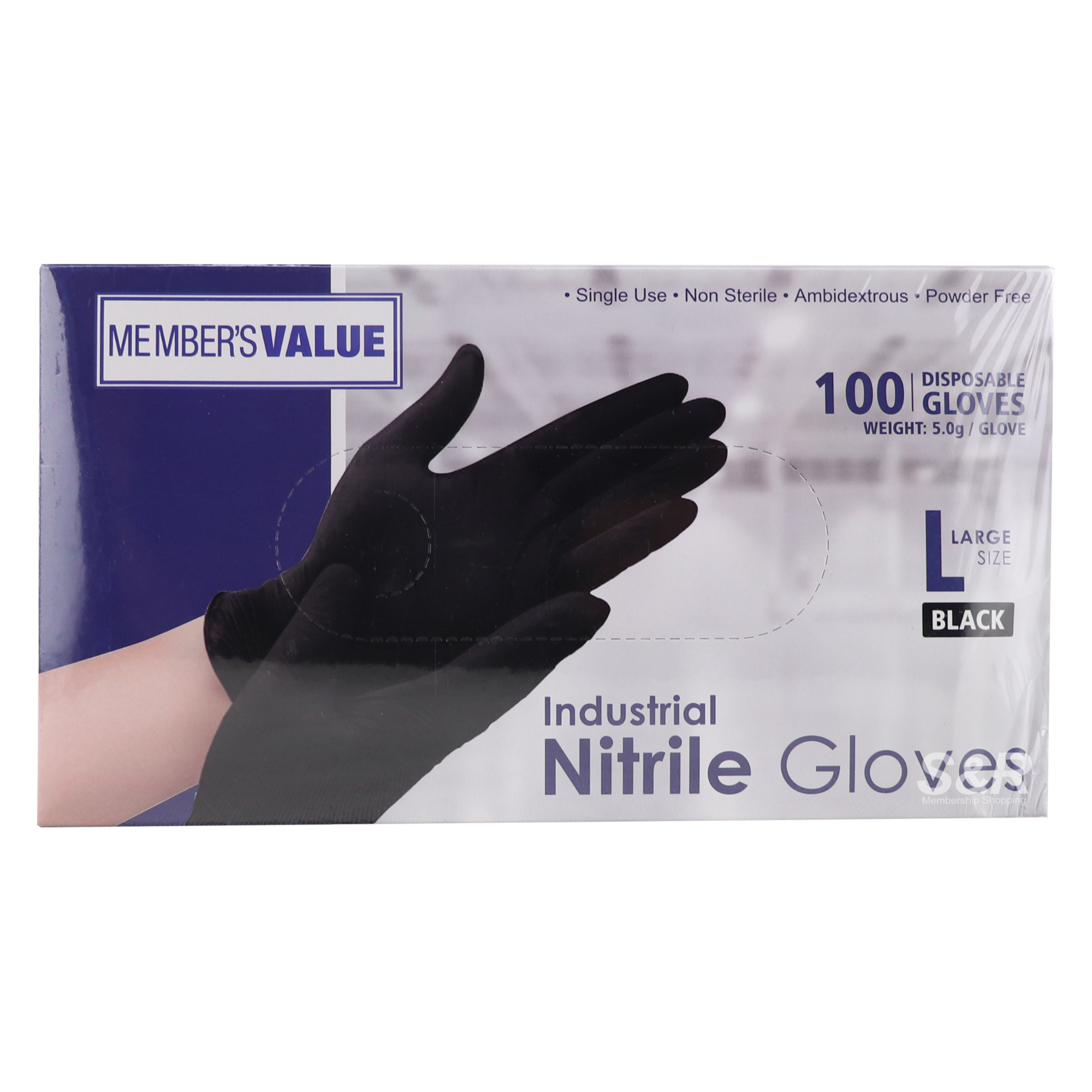 Member's Value Large Disposable Nitrile Gloves - 100 Pack