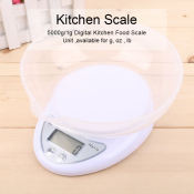 Manggo Digital Kitchen Food Scale - 5kg x 1g, White