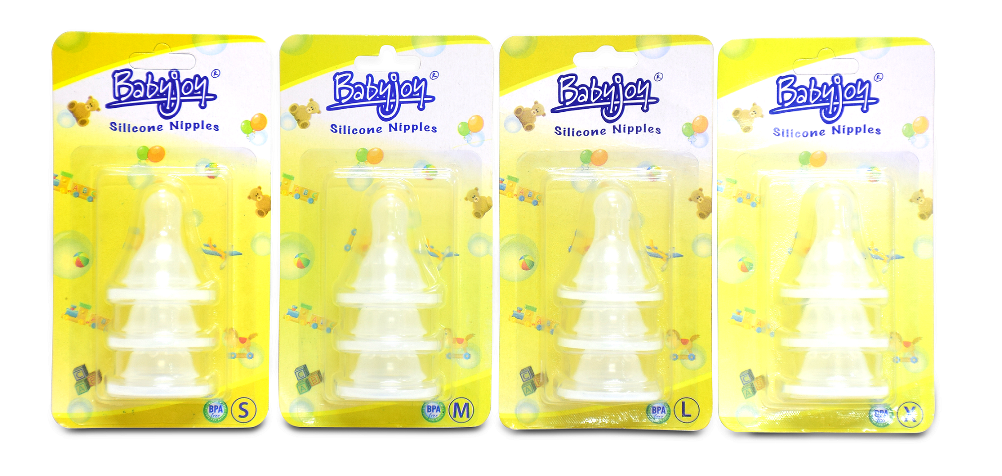 Nurture 3 pc Baby Joy Silicone Nipple In Blister Cards