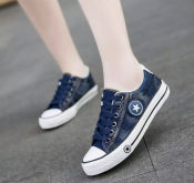 Korean Women's Hidden Wedge Lace Up Casual Sneakers