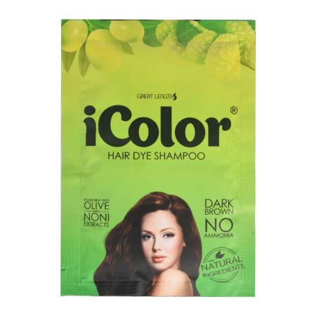 Icolor Hair Dye Shampoo - Dark Brown 30ml