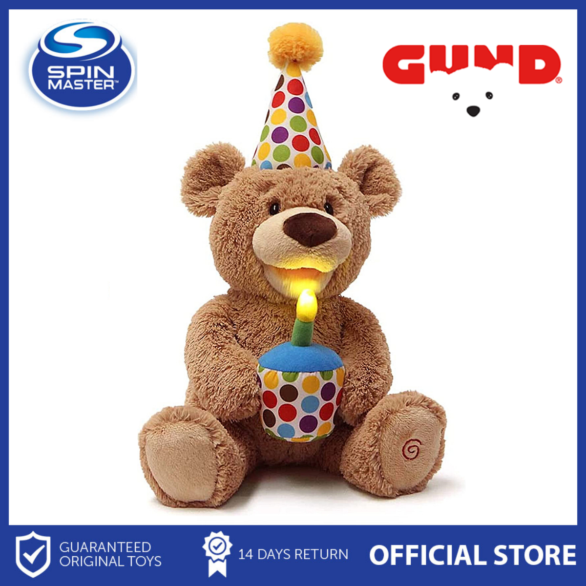 Gund Peek-A-Boo Bear 11.5 Animated Plush