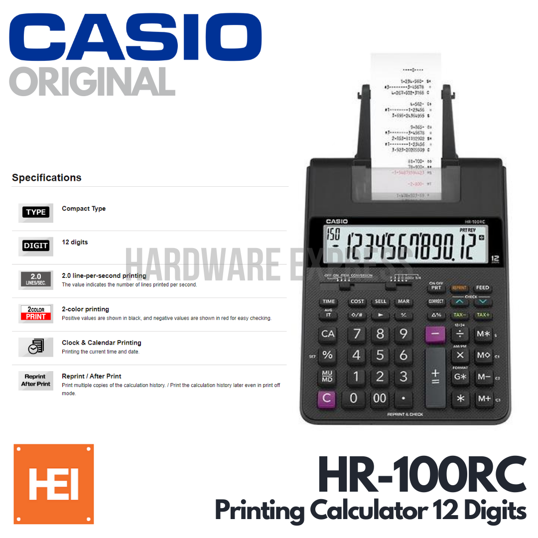 Calculadora casio best sale hr 100 rc