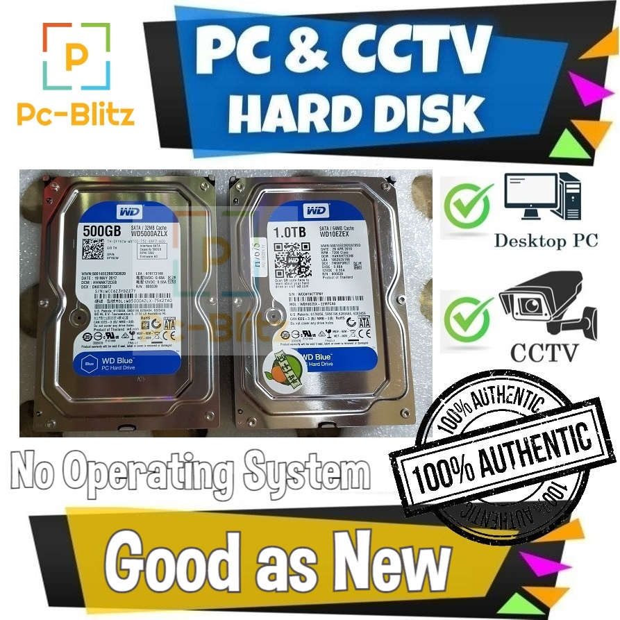 HDD 500GB 1TB 2TB 4TB Hard Disk 3.5inch Desktop PC CCTV USED