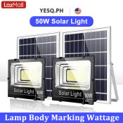 YESQ 50W Solar Street Light with Remote and IP68 Waterproof