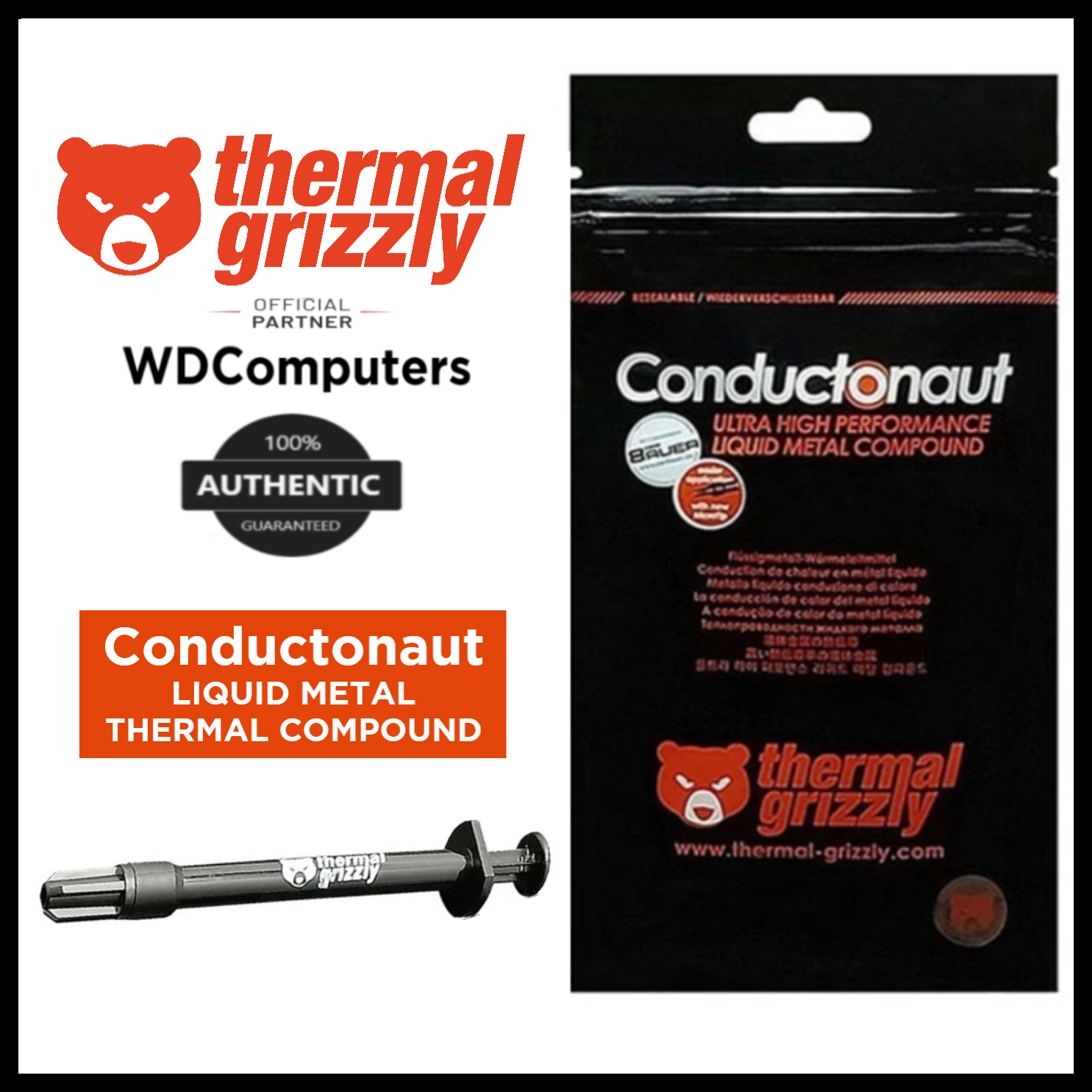 Thermal Grizzly Kryonaut The High Performance Thermal Paste for Cooling All  Processors, Graphics Cards and Heat Sinks in Computers and Consoles (5,55