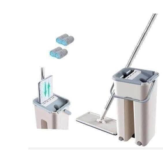 Mop 360 2in1 Self-Wash Squeeze Dry Flat Mop Bucket