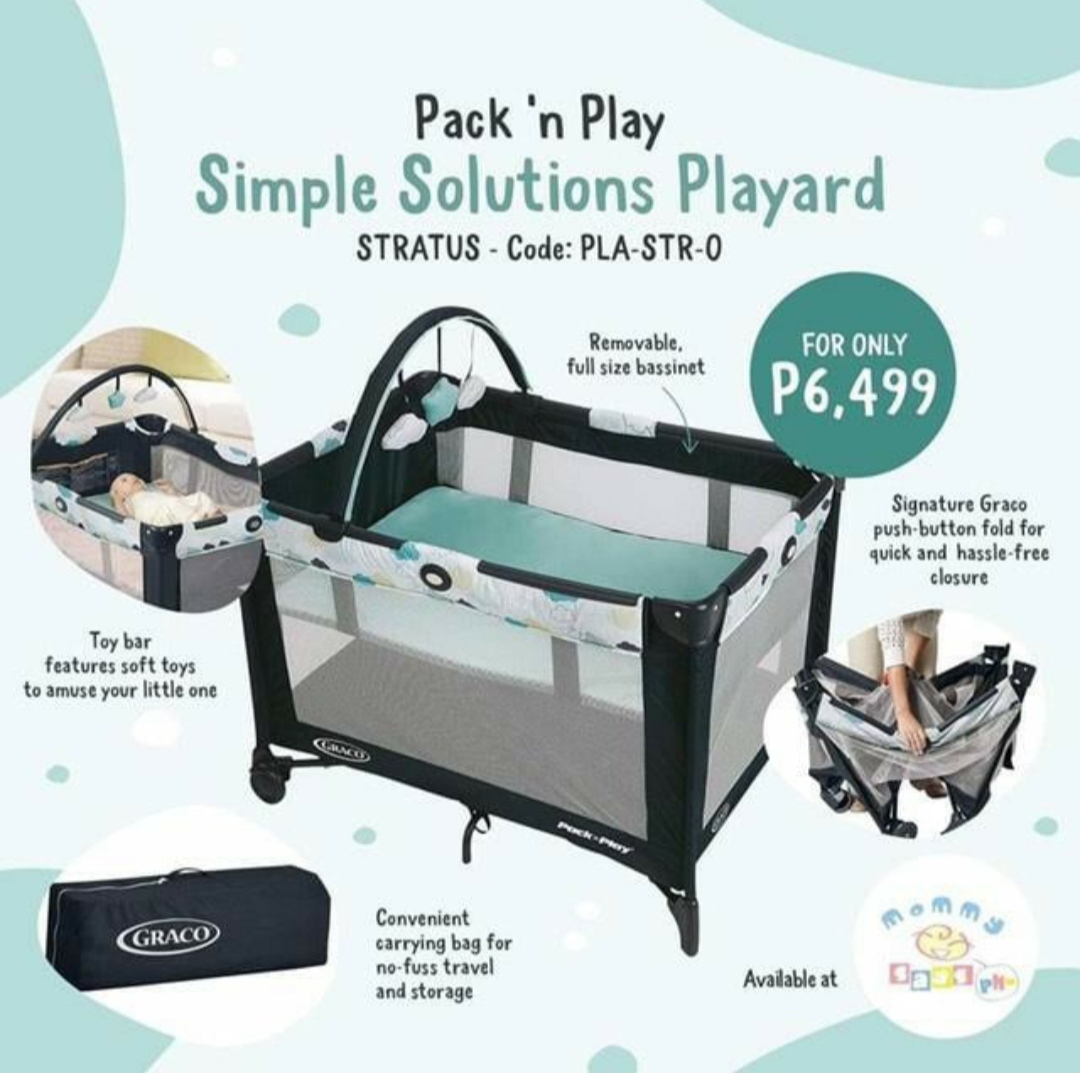 Graco Pack 'n Play Playard with Automatic Folding Feet - Stratus , Gray