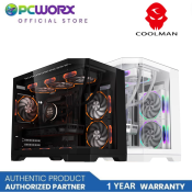 Coolman Spectra M-ATX Gaming PC Chassis - Black/White | Gaming PC Chassis | Coolman PC chassis