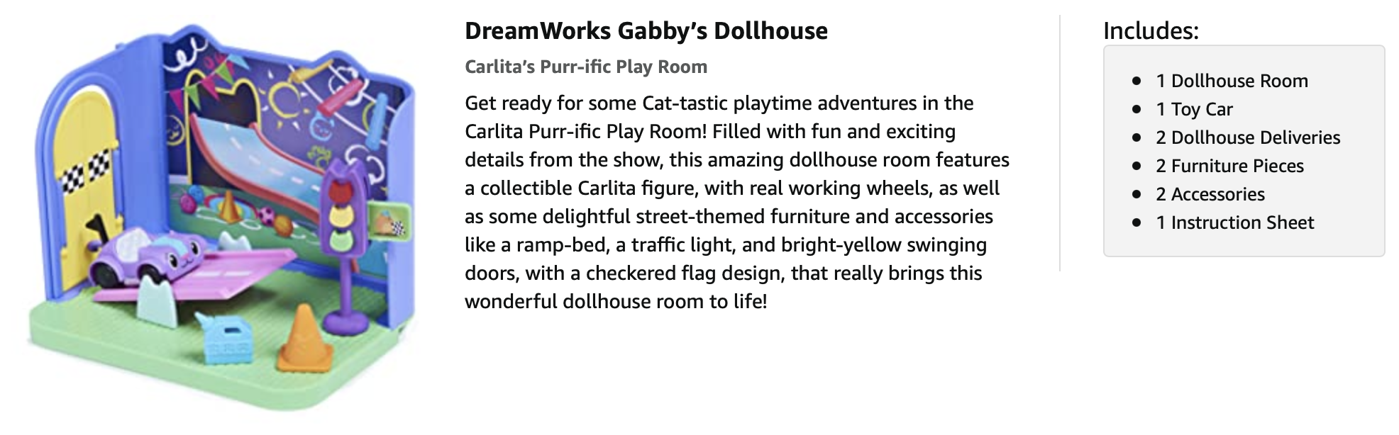 Gabby's Dollhouse Carlita Purr-ific Play Room NEW 2022 Surprise