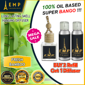 EMP Fresh Bamboo Hanging Diffuser - Long Lasting Car Air Freshener