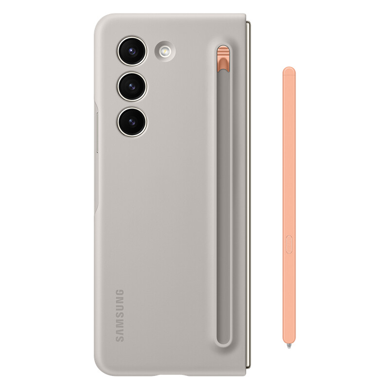 Original Samsung Galaxy Z Fold5 Silicone Case Slim S Pen Case Standing Cover With S pen For Galaxy Z Fold 5 Phone Case