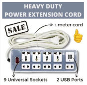 Universal Power Strip with USB Ports and Independent Switch