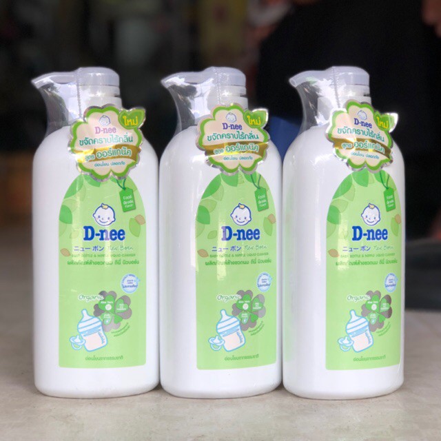 Mẫu mới  Nước rửa bình sữa Dnee Organic chai 620ml