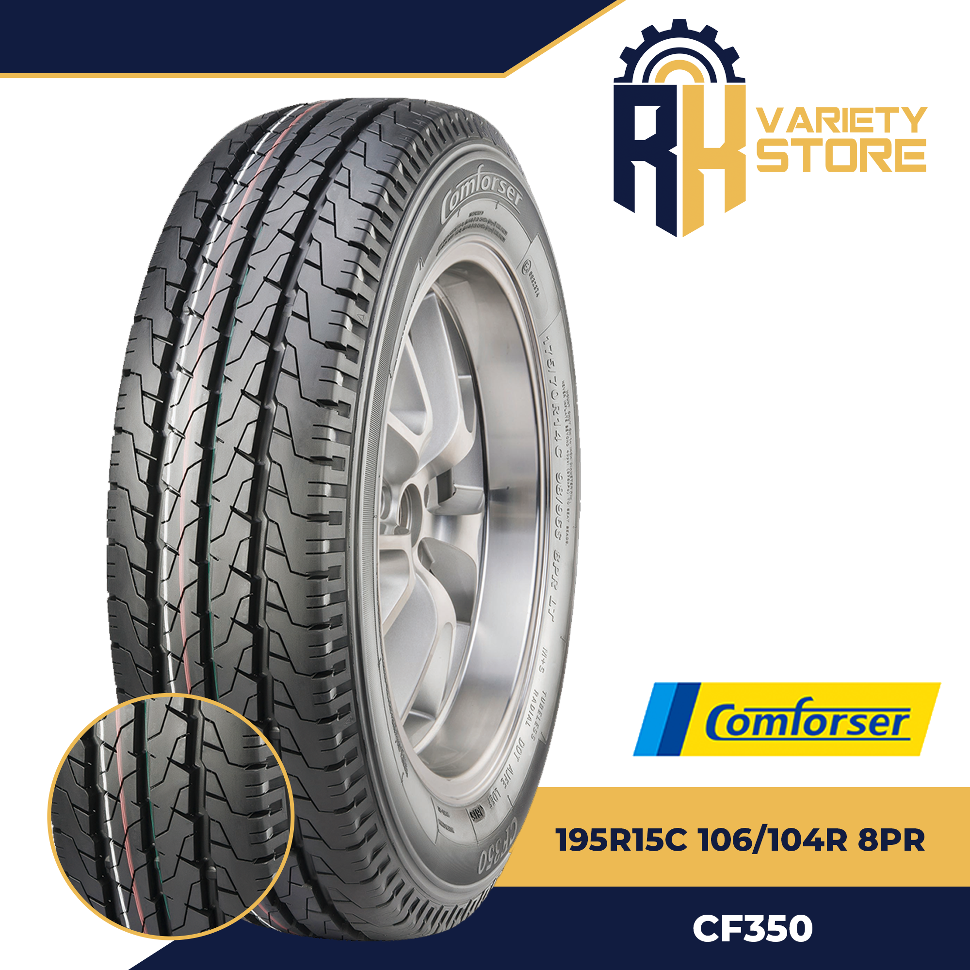 Pneu été Roadcruza RA350 195/70 R15 C – Indice 104/102R, 8PR, BSW, Pour Véhicules Utilitaires, Neuf, Garanti