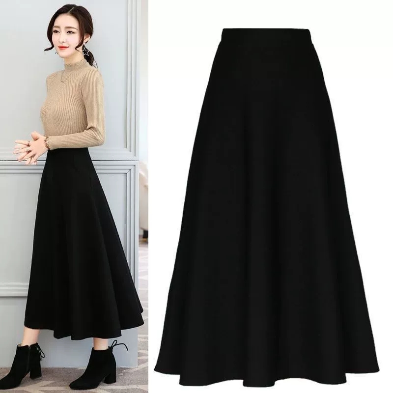 Plain black hotsell long skirt