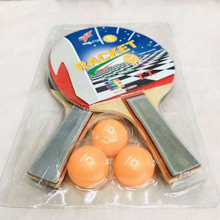 Table Tennis Racket Ping Pong Paddle Set with 2 Bats and 3 Ping Pong Balls