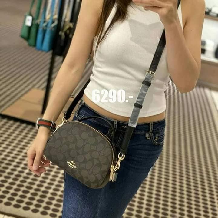 Coach Serena Satchel In Signature Canvas 1591 Brown Black Lazada PH