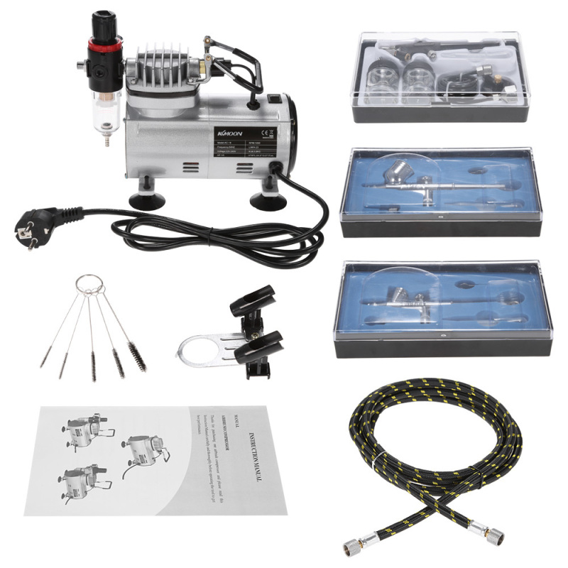 KKmoon Dual Action Airbrush Kit for Nail and Art Painting