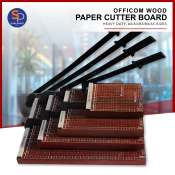 Officom Heavy Duty Wood Base Paper Cutter with Paper Adjuster