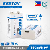 BESTON 9V Rechargeable Battery
