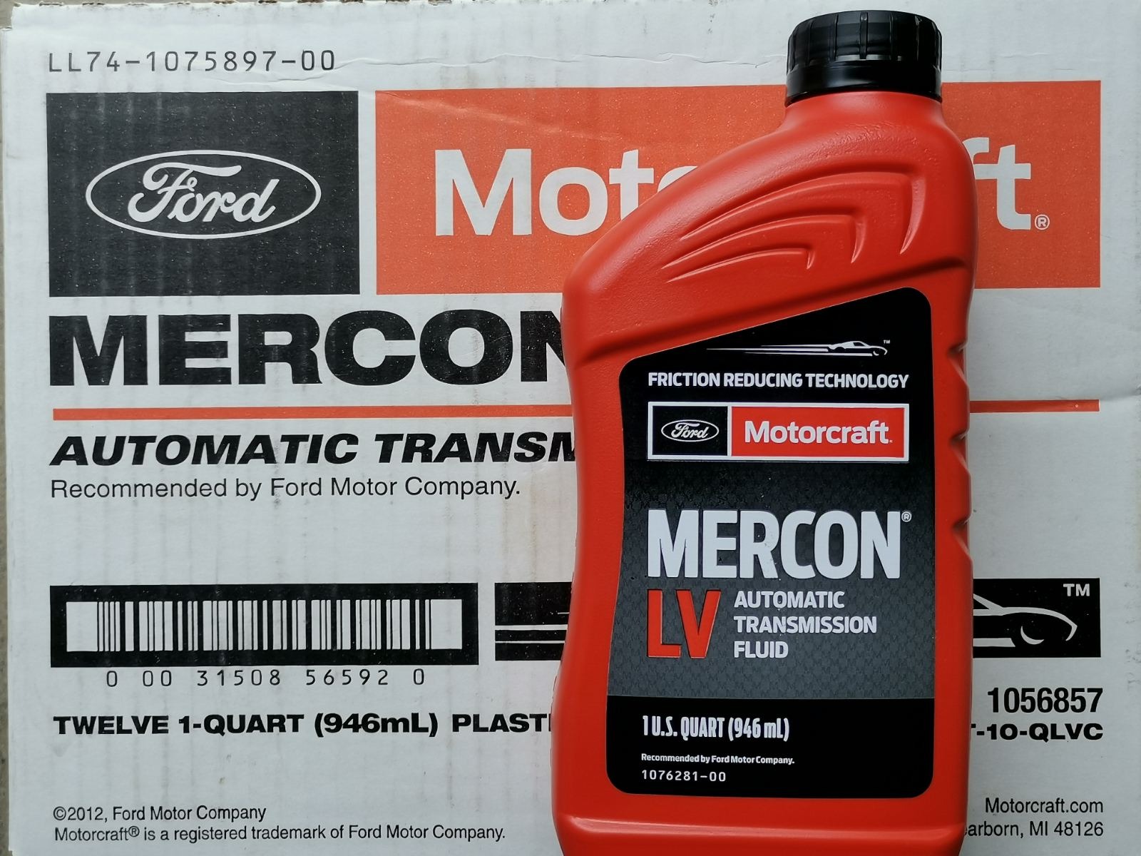 Motorcraft Oil Mercon LV - Automative Gearbox Oil - Motorcraft Oil - (12  Pcs)